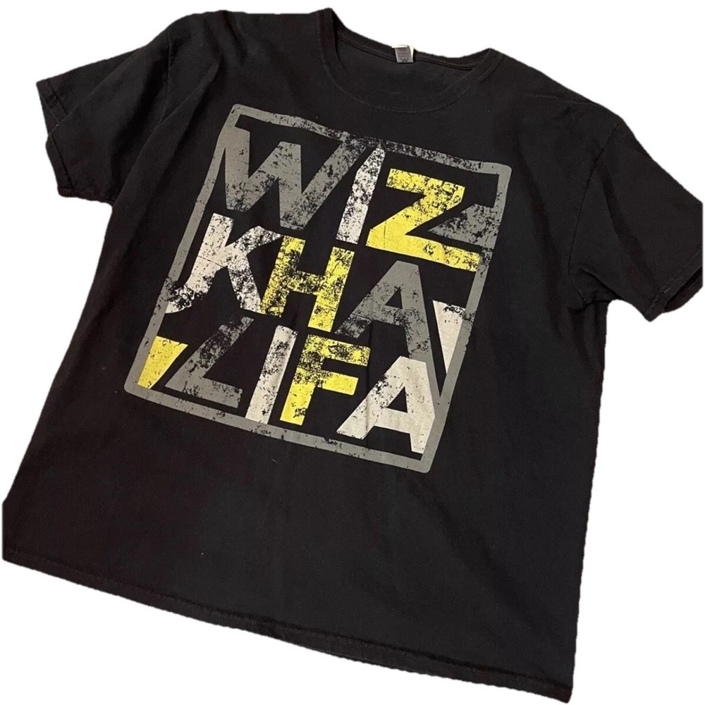Wiz Khalifa‎ concert tshirt XL-all cotton-navy blue-EUC unisex music rap hip hop